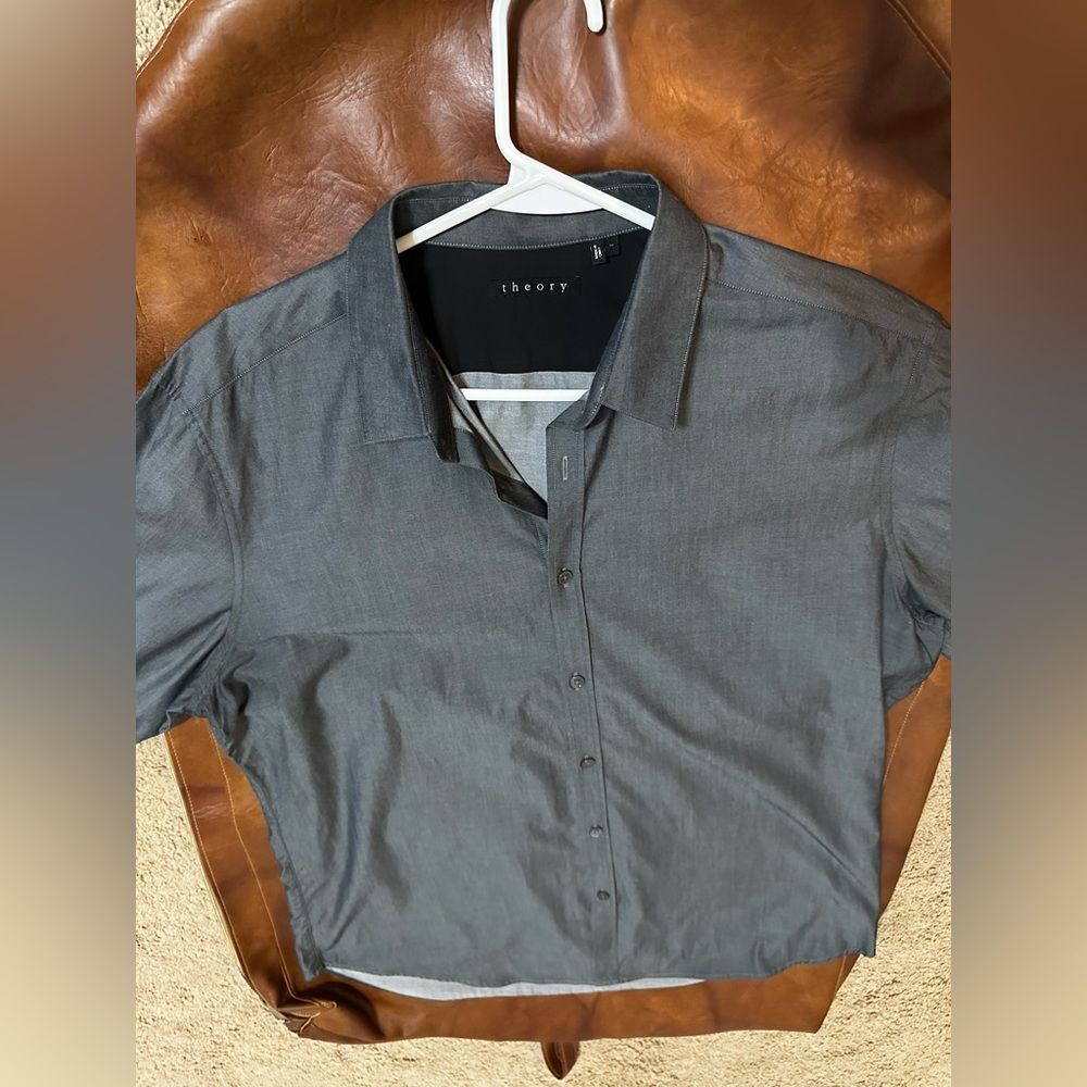 NWOT Theory Sylvain Shirt in Good Cotton - Picture 9 of 9